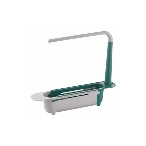 Kökssvask Retractable Drain Rack Drain Basket Cloth Plastic Finish Retractable Drain Rack Retractable Drain Rack Diskmaskin Drain Grön