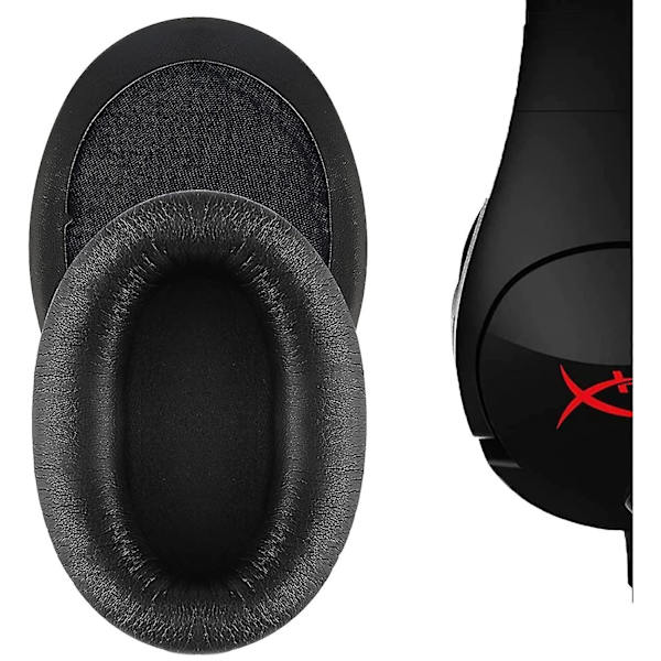 Ersättning öronkuddar kompatibla med Kingston Hyperx Cloud Flight, Cloud Mix, Cloud Stinger, Cloud Alpha（Proteinläder）