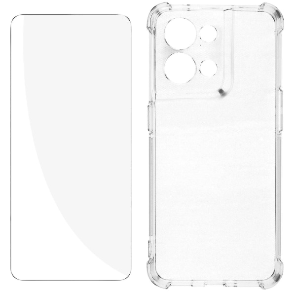 Oppo Reno 8 5g Protection Pack vahvistettu case + karkaistu lasi läpinäkyvä