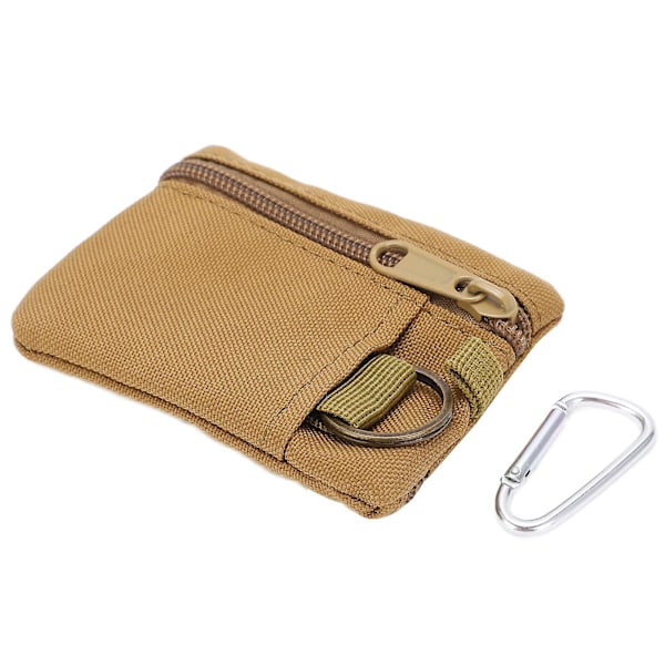 Tan Ulkoilun EDC Molle-pussi lompakko karabiinihaalla - Mini kannettava avainkorttikotelo kolikkopussi