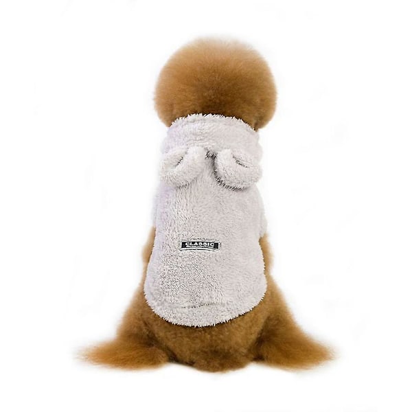 Hundehøst Vinter Hoodie Hundeklær Bjørnører Kjæledyrklær Ensfarget Hette Tykk Teddy Do