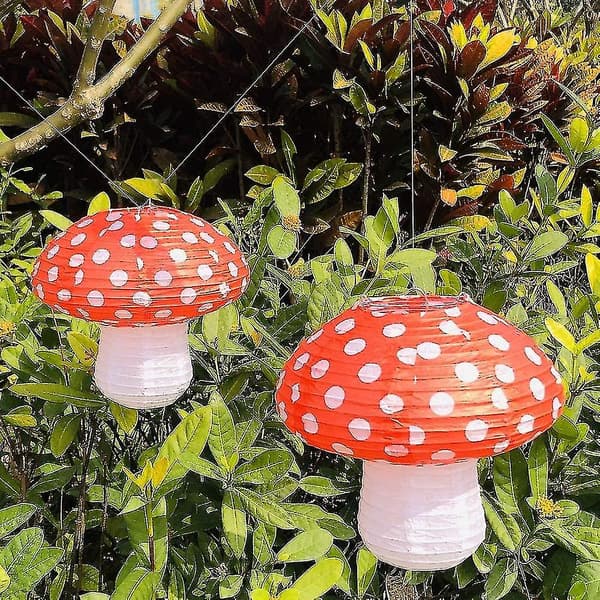 3 stk store soppformede papirlykter for skog- og jungeltemafester