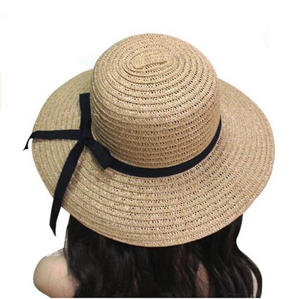 Solhatt for kvinner, strandhatt for kvinner, bred floppy brem strandhatt, bred brem solhatt for kvinner (kaffe)