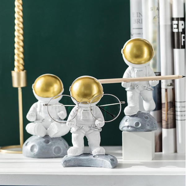 Astronaut Resin Glasögonbåge Hantverk Bordsdekoration, 1 Styck