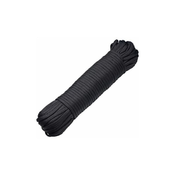 LMLY Rep 310 meter tyg nylon skosnören överlevnadsarmband DIY och för utomhuscampingaktiviteter 4 mm (svart)