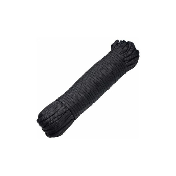 LMLY Rope 310 Meter Tyg Nylon Skosnören Survival Armband DIY och för utomhuscampingaktiviteter 4 mm (svart)