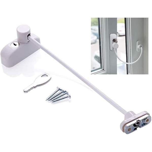 Window/Door/Window Safety Restrictor, Baby/Child Safety - Heavy Duty Cable and Key Lock, Anti-Theft Security Wire Cable Lock