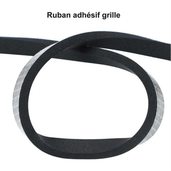 Enkel dörrfönsterlist, självhäftande skumlist för ytterdörr, 8 mm (B) x 5 m (L) köldbeständig neoprenlist, svart och gul