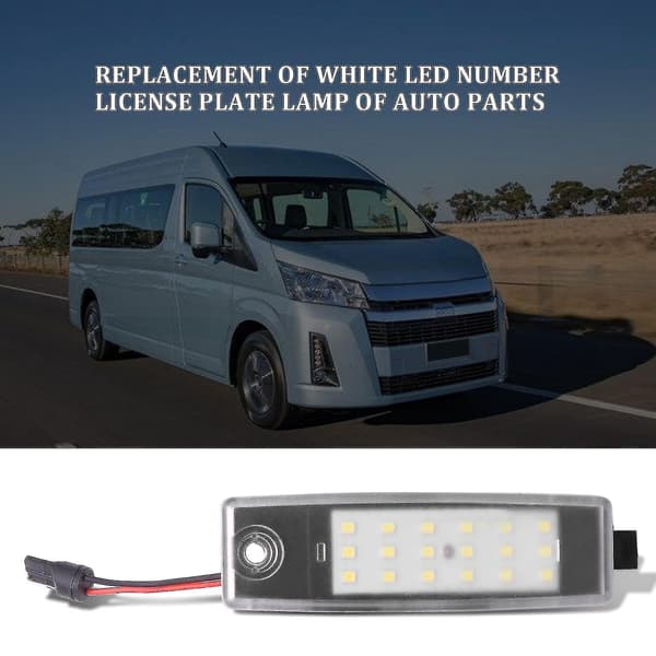 Vita LED-nummerplåtsljusersättning Biltillbehör