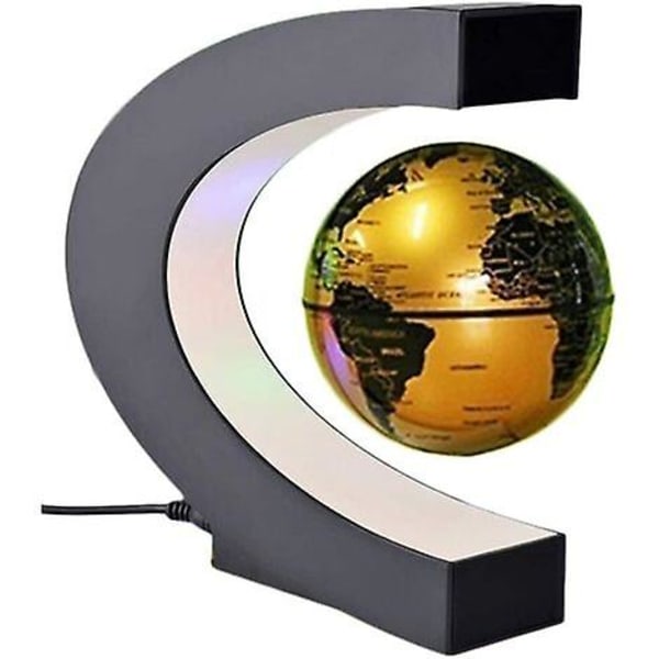 Led Light Up Globe Magnetisk flytende levitasjon Globelampe med LED-lys og C-formet sokkel for hjemme- og kontordekorasjoner