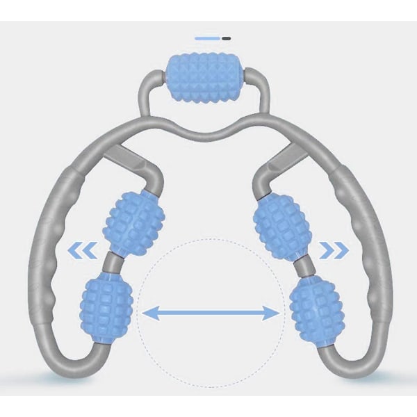 Muskelmassager, Handhållen benmassager, Multifunktionell nack-, arm-, benmuskelavslappnare, Full Body Tissue Pain Relief (blå)