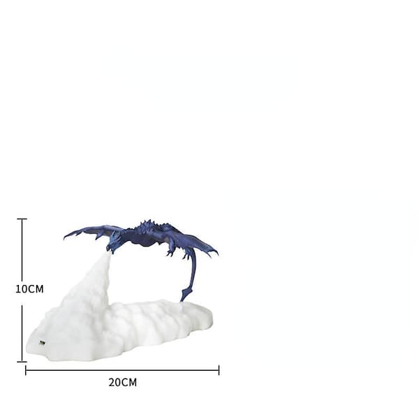3D-nattlampa i form av en drake (grå)