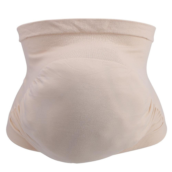 Maternity Graviditet Mage Stöd Bälte - Sömlöst Elastiskt Band för Prenatalvård (Beige, Storlek M)