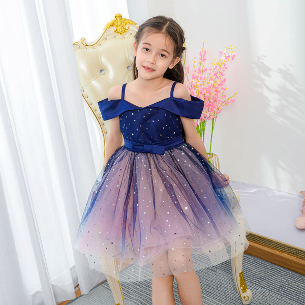 2023 nya barnkläder prinsessklänning Barnens dag present Röd 6-7Y 130cm