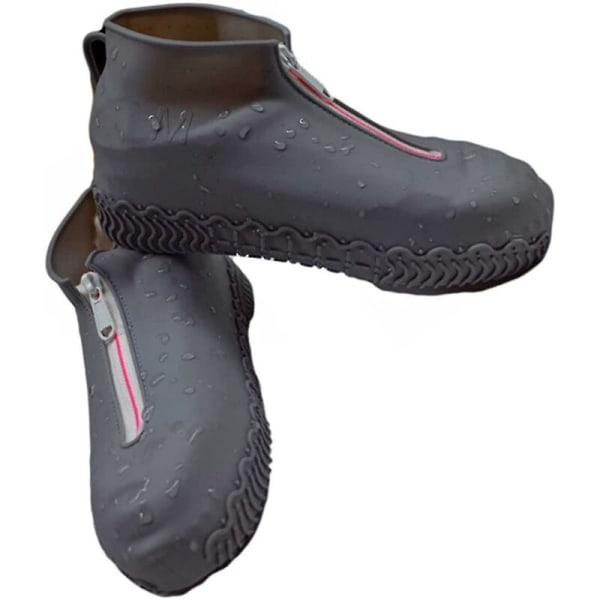 Vattentäta skoskydd Återanvändbara silikonskoskydd med dragkedja Halkskydd för skor