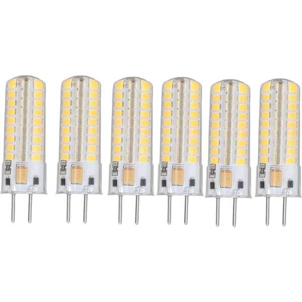 6 st GY6.35 LED-lampa 7W AC DC12V 700lm 72LEDs 360 graders LED majslampa för hängande lampor Taklampor Varmt ljus (2700K-3000K)