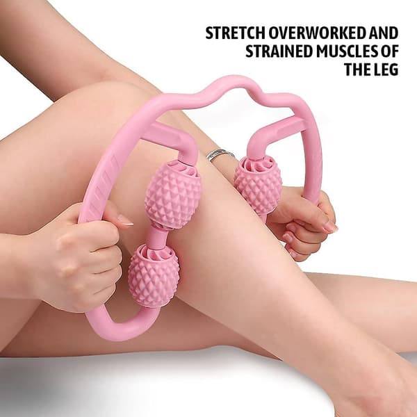 Massage Roller, Trigger Point Roller för ömma muskler, arm, armbåge, lår Roller Massager för djup vävnadsavlastning (rosa)
