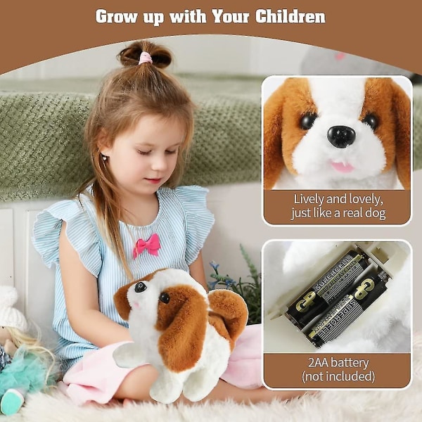 Leksakspupp Electronic Interaktiv Plysch Leksakshund För 2-8 Åriga Pojkar Flickor, Leksakshund För Barn 3-7 År Gammal Pojke Flicka Födelsedagspresent För 3-7 År Gammal B St. Bernard