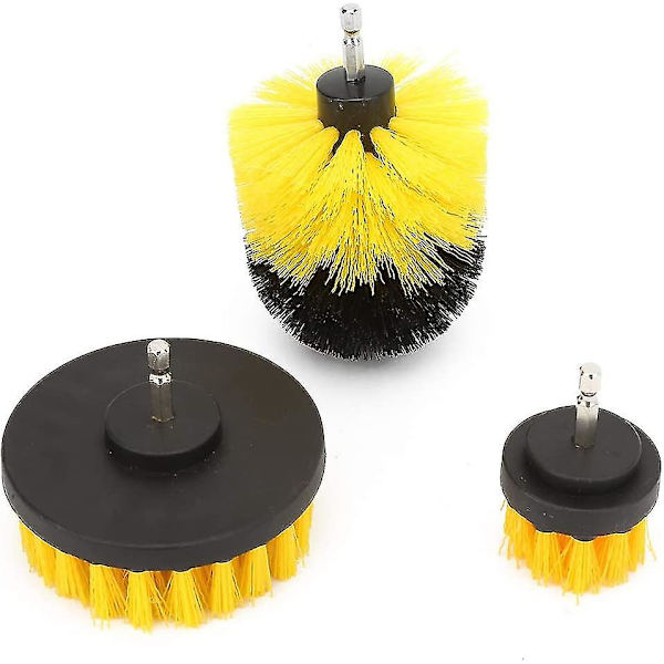3 st borstborstar Power Scrubber Bit Brush Kakelfogrengörare Diameter 2\" 3,5\" 4\" För badrumsyta