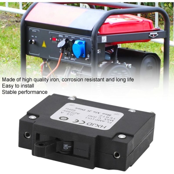 2 st generator kretsbrytare professionell bensin generator säkerhets kretsbrytare med switch för 23A 230V bensin generatorer