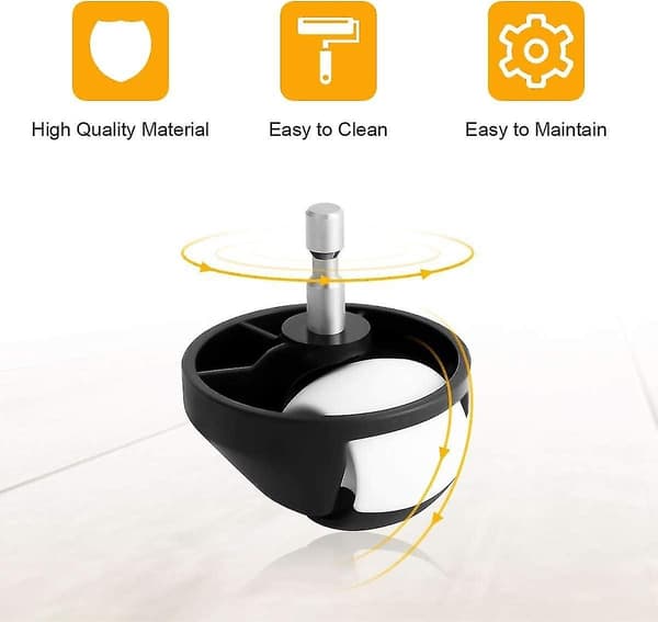 2-pakning med reservehjul (svart) til irobot Roomba 6 / 7 / 8-serien Sweeper Accessory Guide Whe