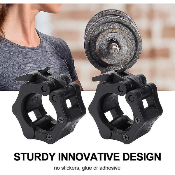 50mm Hantelklämma Skivstångsklämma Vikt Stånglås Gymklämma Röd