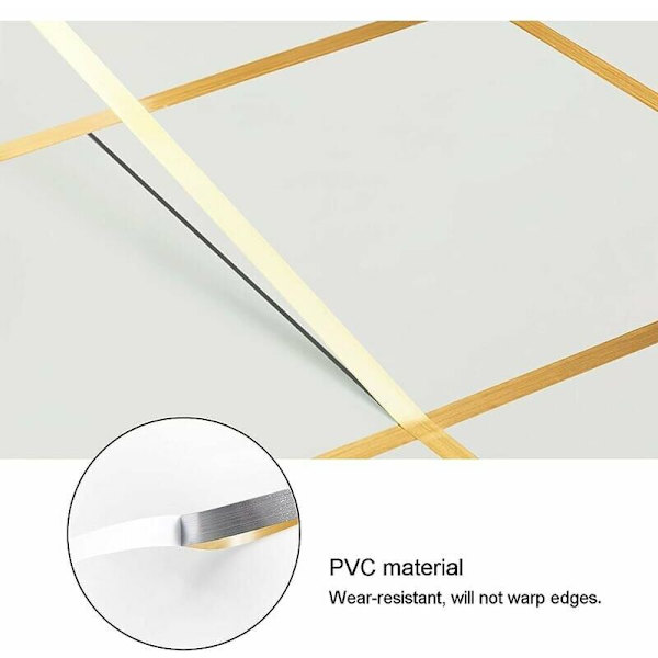 Dekorativ kakel självhäftande tejp vattentät maskeringstejp för golv vägg tak dörr fönster heminredning (2×(1cm×50m), guld)