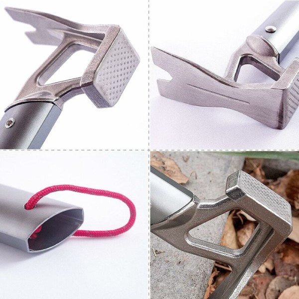 Camping Hammer Stake Mallet Tält Hammare Dragare Multifunktionellt Verktyg Tillbehör med Bärväska för Tält Vandring