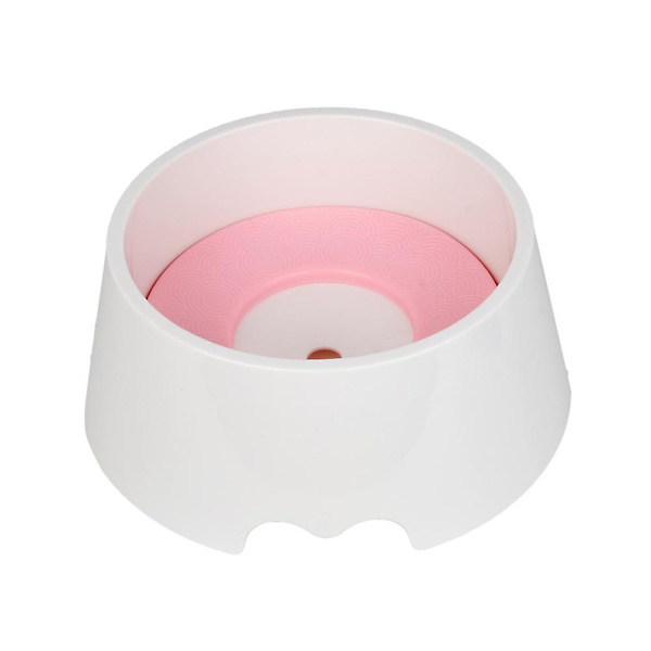 Katt Hund Vatten Skål Ingen Spill Husdjur Vatten Skål Ingen Dropp Långsam Vatten Matare Halkskydd Husdjur Vatten Dispenser Uppgraderad Rosa