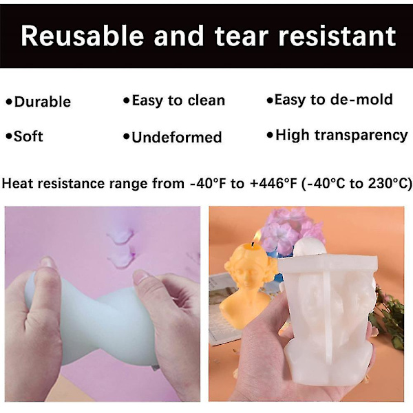 Blindfolded Girl Candle Silicone Mold 3d Body Mould Making Diy Craft Resin Casting