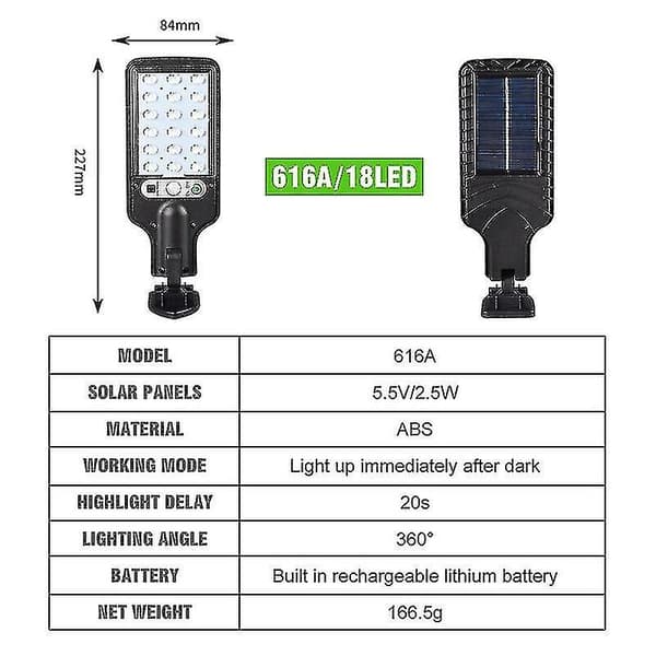 Solcelle Cob / Led Vanntett Menneskekroppssensor Gate Lampe Hage Utendørs Gård Sensor Gate Lam