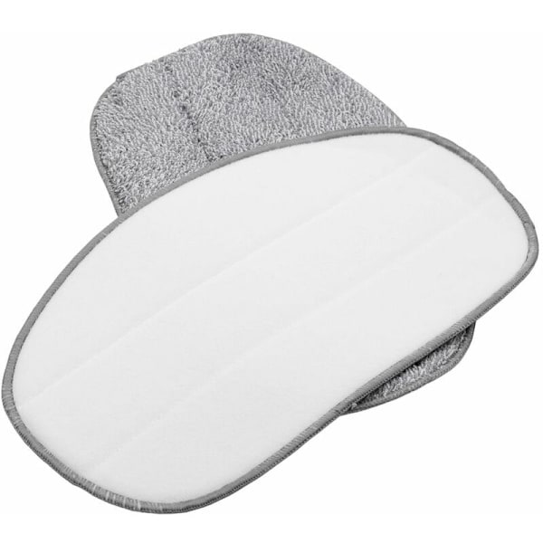 vhbw 2x moppöverdrag kompatibla med Leifheit CleanTenso ångrengörare, ångmopp - mikrofiber, grå