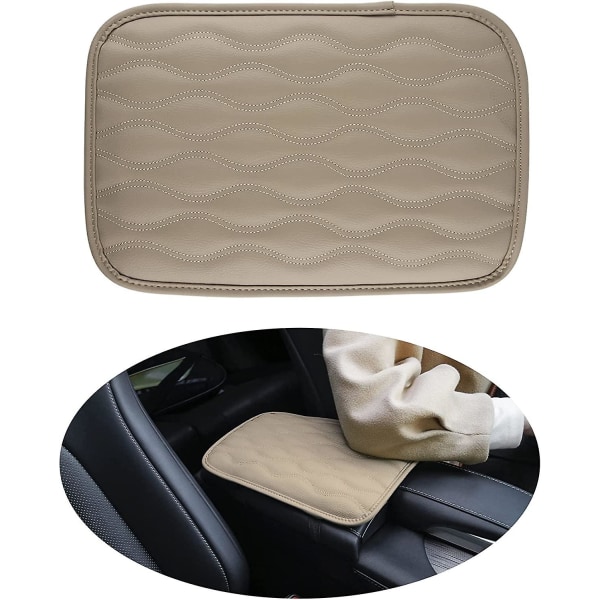 Auto Center Console Pad, Universal Waterproof Car Armrest Seat Box Cover, Inredningstillbehör, Läder Auto Armstöd