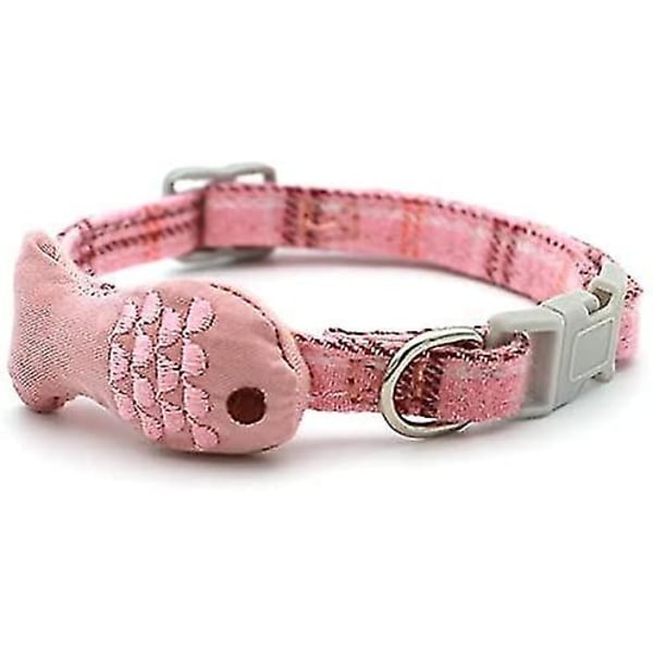 Cat Collar With Fish Ornament, Kitty Kitten Necklace For Small Dogs Cats Safety Pet Collar Quick