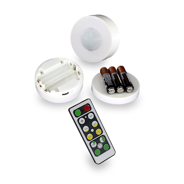 6 st kranljus mini nattljus LED-skivljus bärbar under skåpbelysning batteridriven