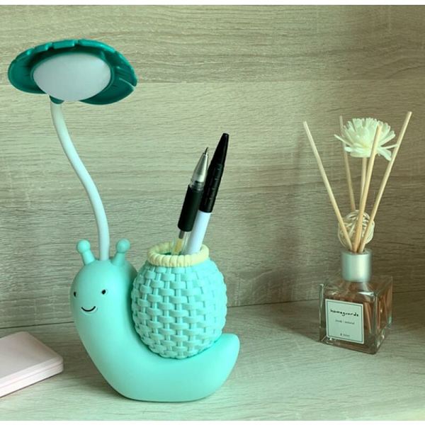 USB-skrivbordslampa barnens ögonmask tecknad knapp-grön