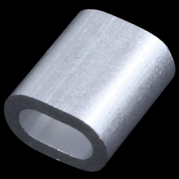 2mm Aluminium Dobbelthul Wire Reb Clamp Clip Manchet 80 Stk