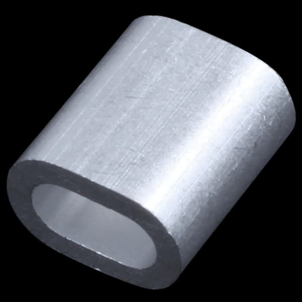 2mm Aluminium Dobbelthulls Wire Rope Clamp Clip Sleeve 80 Pcs