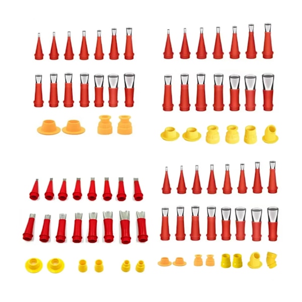 Rostfritt Stål Tätningsmunstycke, Applikator, Tätningsfinisher, Limverktyg, Kök, Bänk, Återanvändbart Munstycke (14 x Munstycken och 6 x Bas)