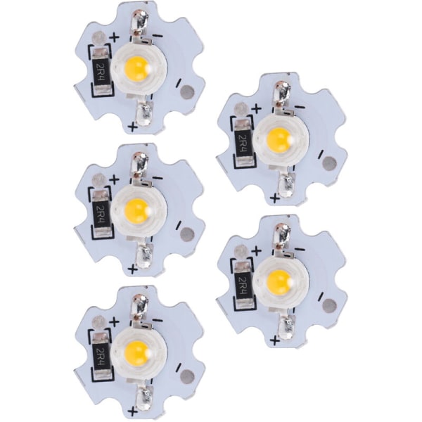25 st 5V LED-chips 200LM 3W hög effekt LED-lampor pärlor för DIY belysningskropp varmvit 3000-3200K