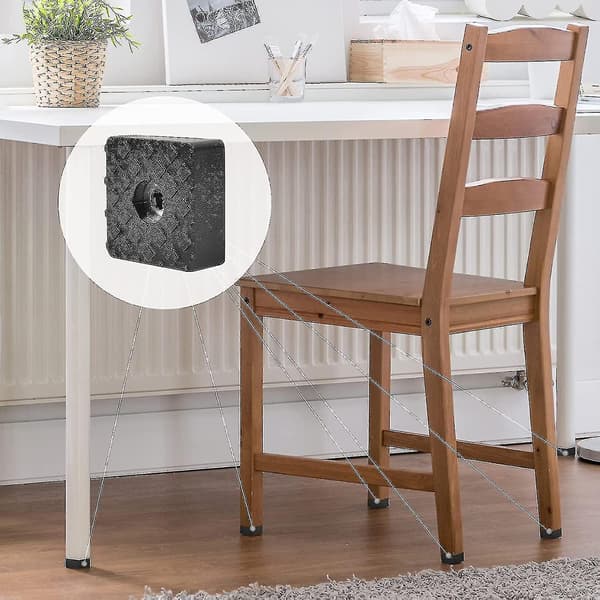 4 stk. Heilwiy møbelfødder sort skrå 8,2 cm hyldefødder møbelfødder sæt skrivebord bord gave