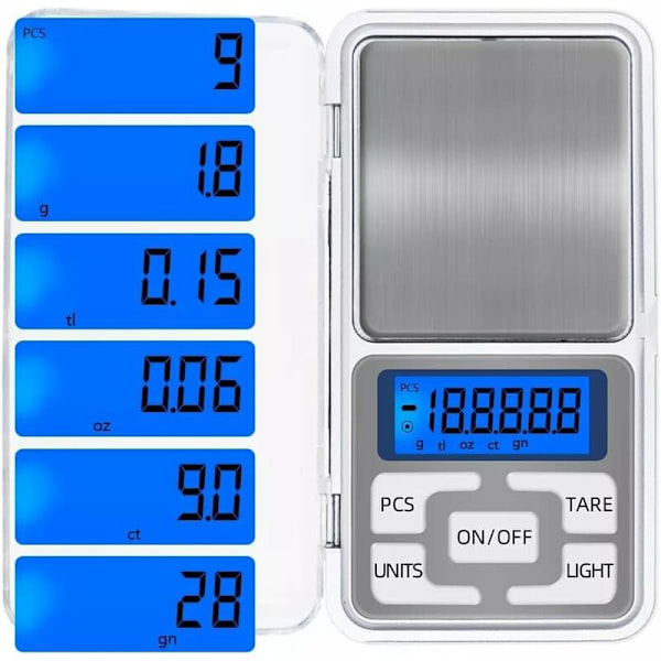 Precisionsvåg 0,01 g digital våg 500 g 0,01 g fickvåg