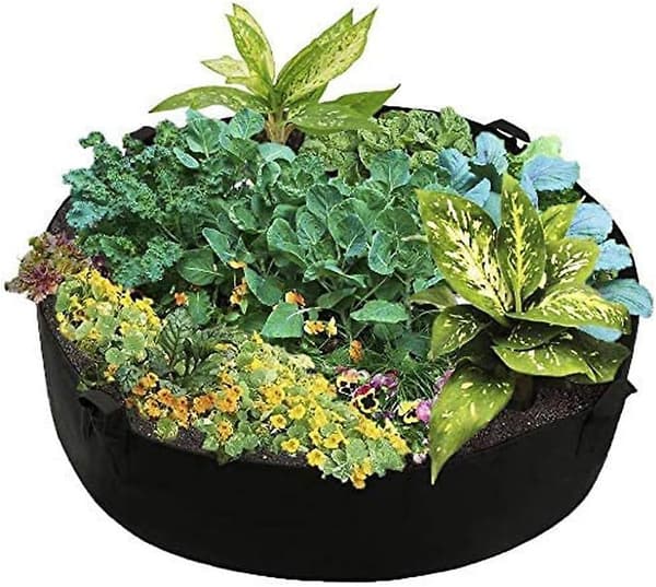 Planteringsväska - 5 stycken 12 gallons odlade väskor i non-woven tyg för potatisgrönsaker