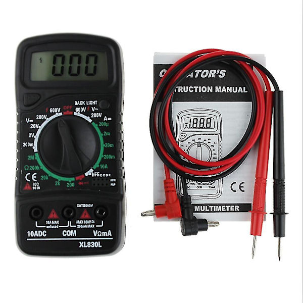 LCD Digital Voltmeter Ammeter Kapasitansmåler Detektor Elektrisk Multimeter