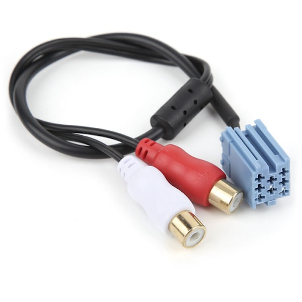 8-stifts Mini ISO RCA-kabeladapter för Bla Punkt Compact Disc Changer Bilstereo Line