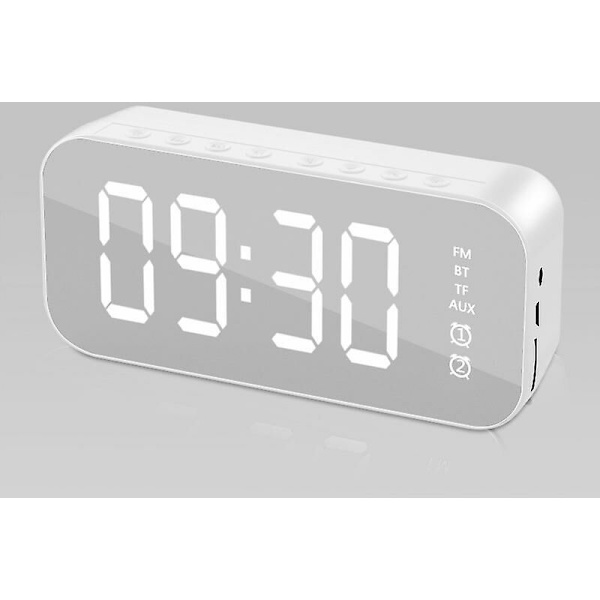 Multifunktionell LED digital väckarklocka, Bluetooth-högtalare, sängbord lysande elektronisk musikbox