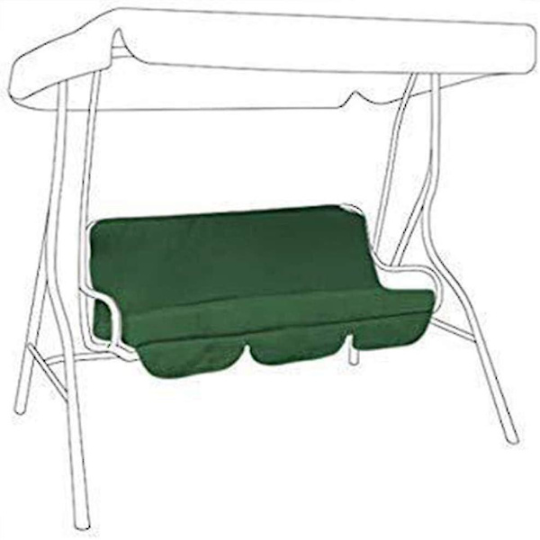 Sædegyngeovertræk 150x150x10cm, Grøn, 3-personers havehynde gyngeovertræk udskiftning veranda gynge top