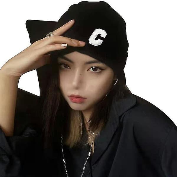 Vinter Beanie Hat Unisex Varm Strik Lang Slouch Skull Cap