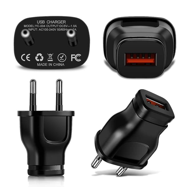 Mini USB-säkerhetsladdning för iPhone 12 laddningsplugg Bluetooth-headset EU-kontakt