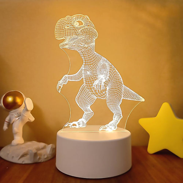 Dinosaurie 3d-lampa Usb Led nattljus Neon skyltlampa Jul Juldekorationer för hem sovrum födelsedagsinredning Bröllopspresenter11